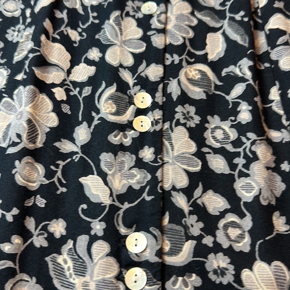 Vintage Talbots Floral Maxi Dress Cottagecore Prairie Button Front Midi Maxi 90s - Picture 7 of 12